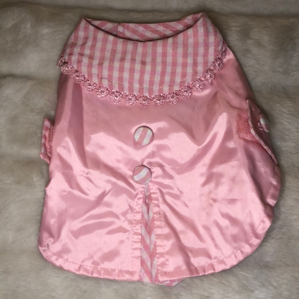Dog ❤️ Pink Striped Coat xtra small